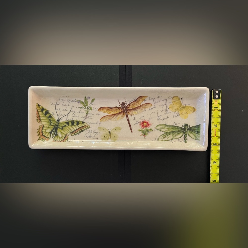 Butterfly and Dragonfly Rectangular Tray - Picture 2 of 5